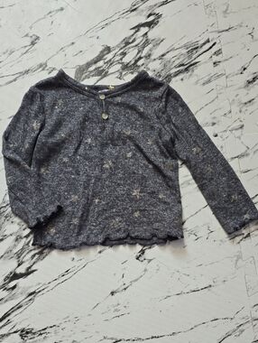 Old Navy Navy Star Print Long Sleeve Top